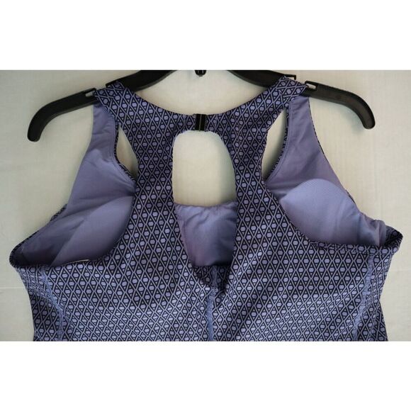 Athleta Women's Sz XL Purple Geometric Ultimate Ease Scoop Neck Tank Dress - Picture 6 of 9